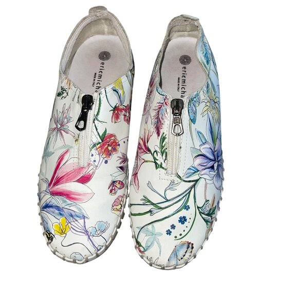 Eric Michaels Marlo Womens Slip-on Size 38 Multicolor Floral Printed Leather - Picture 5 of 9